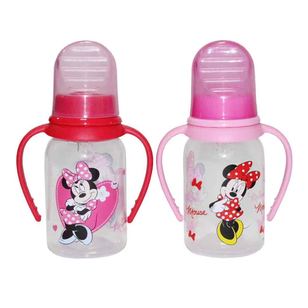 Biberón plástico con agarradero Disney Minnie Mouse