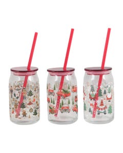 Vaso Con Pajilla 16oz Surtido