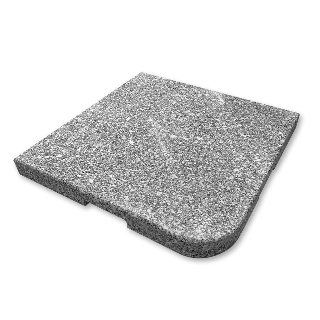 BASE PARA SOMBRILLA DE PIEDRA DE GRANITO 45X45X4.5CM