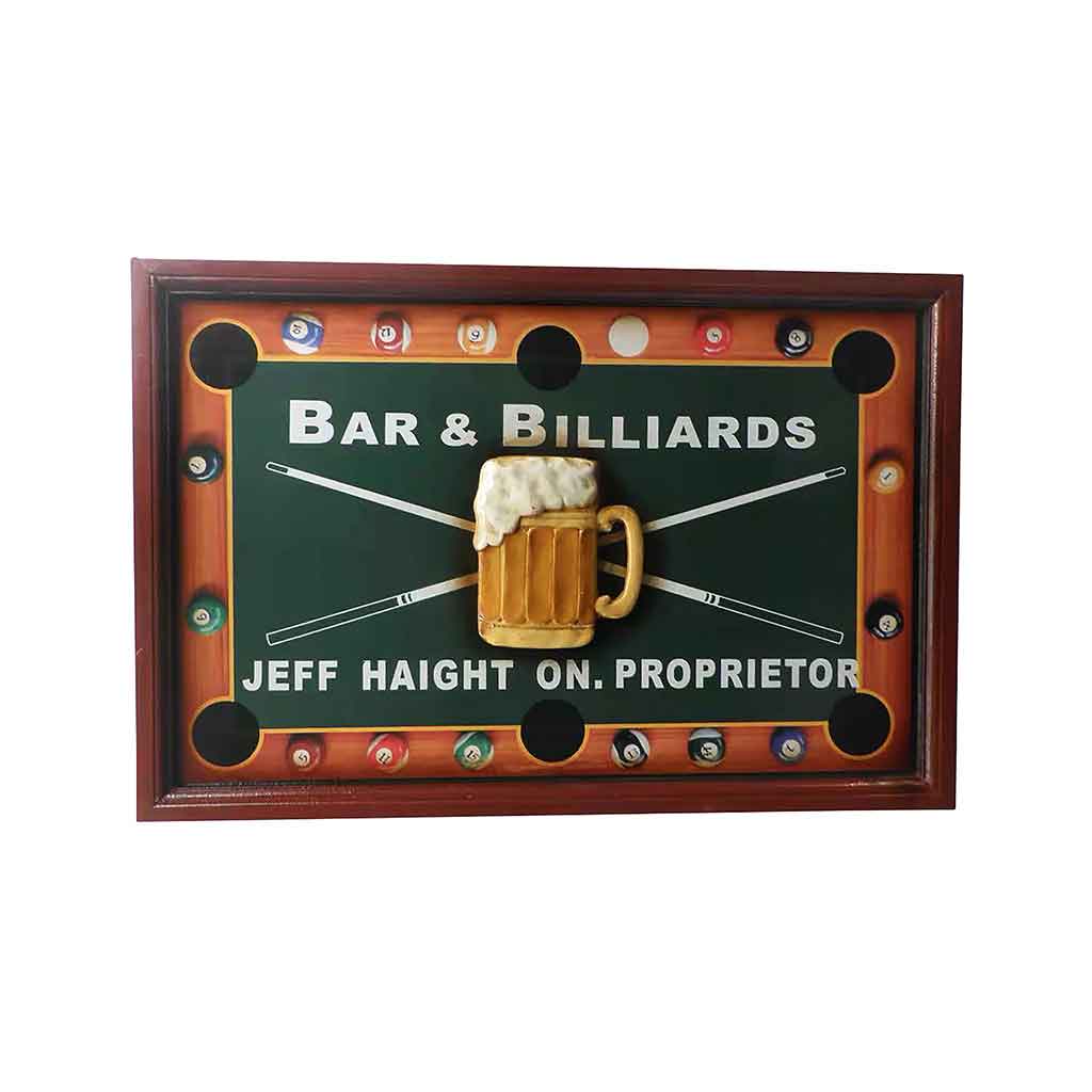Cuadro Decorativo De Pared De Bar Y Billar 60X40X3Cm