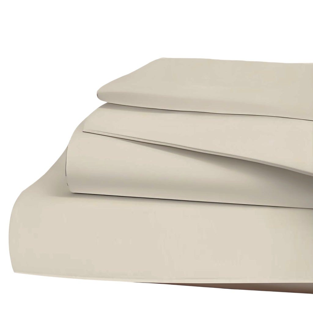 Juego De Sábanas Twin Beige