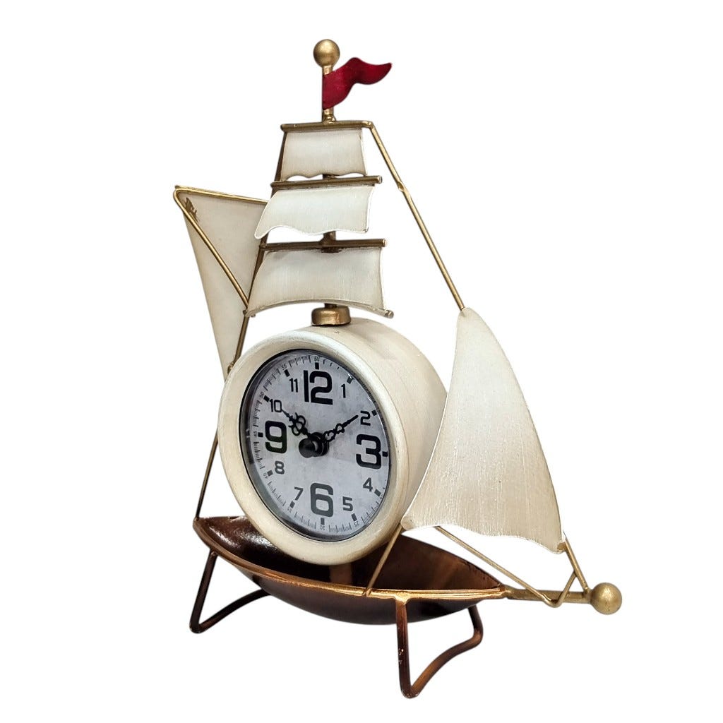 Reloj Barco De Mesa 19x5.5x23cm