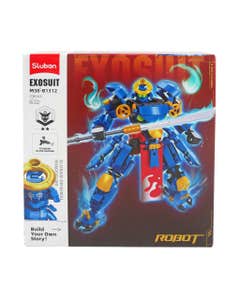 Set De Construcción De Robot M38-B1312 Samurai Azul 230Pzs