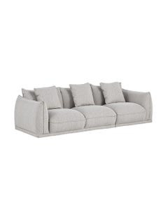 Sofá De 3 Plazas Gris Makrina 254X98X79Cm