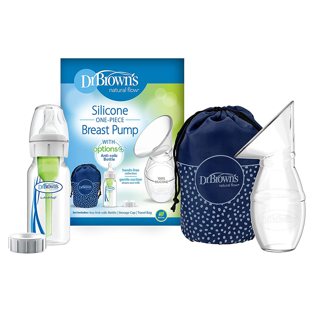 Extractor de Leche Materna de Silicona Anti-Cólico y Bolsa de Viaje Dr. Brown