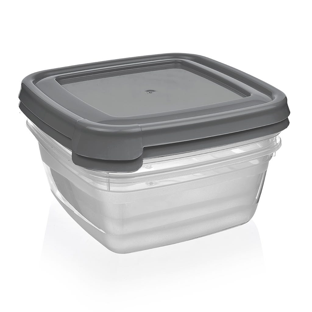 Conjunto De 2 Recipientes De Plástico Para Alimentos 2500ml Bager