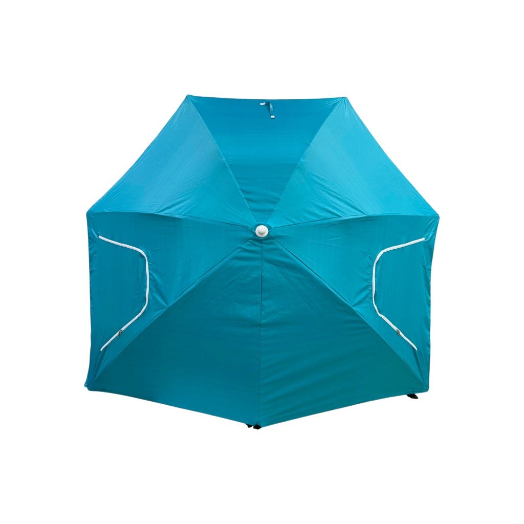 Carpa De Playa Boracay Con Poste Blanco 220X190X125CM