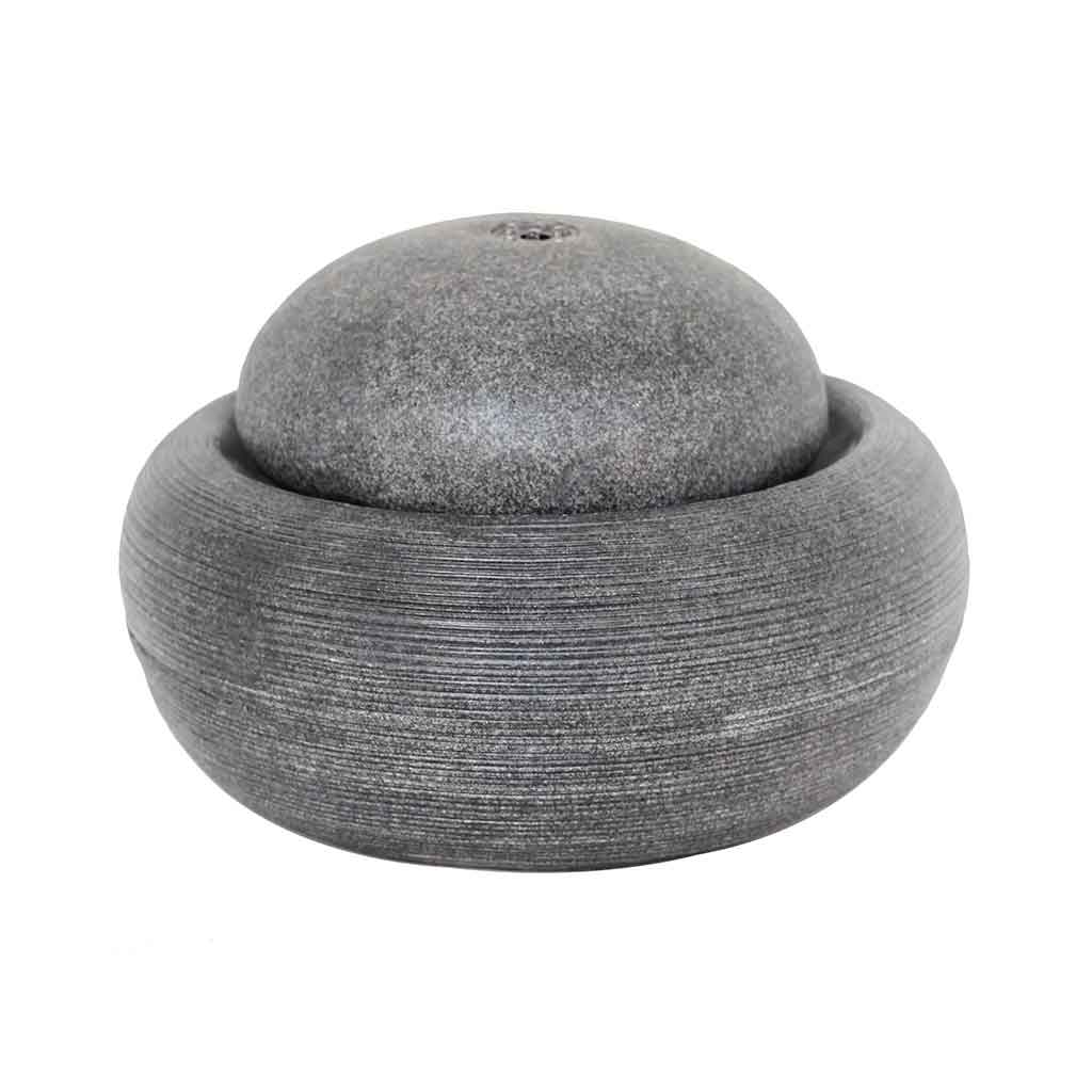 Fuente De Agua Gris De Poliresina 35x35x24cm