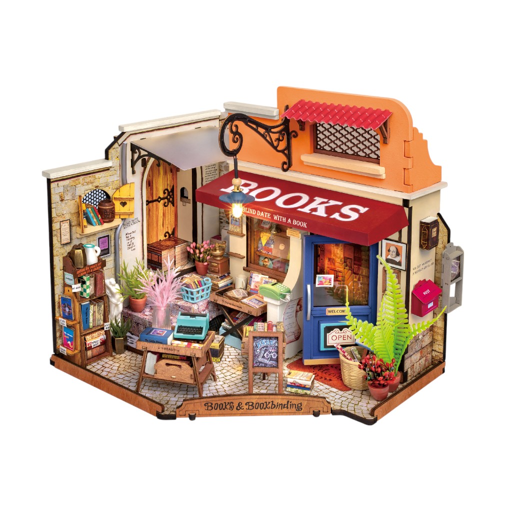 Librería De La Esquina En Miniatura Robotime