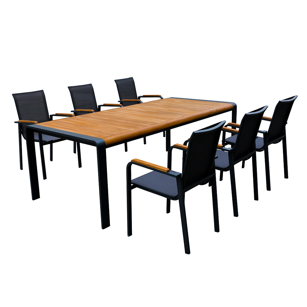 Juego de comedor para patio Rosa 7pcs