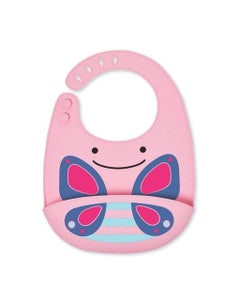 Babero De Silicona Fold & Go De Mariposa Skip Hop