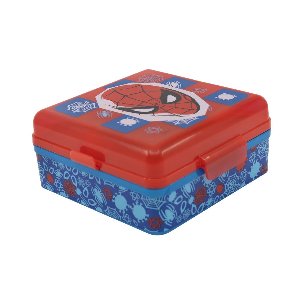 Envase De Sandwich Con Divisiones Spiderman