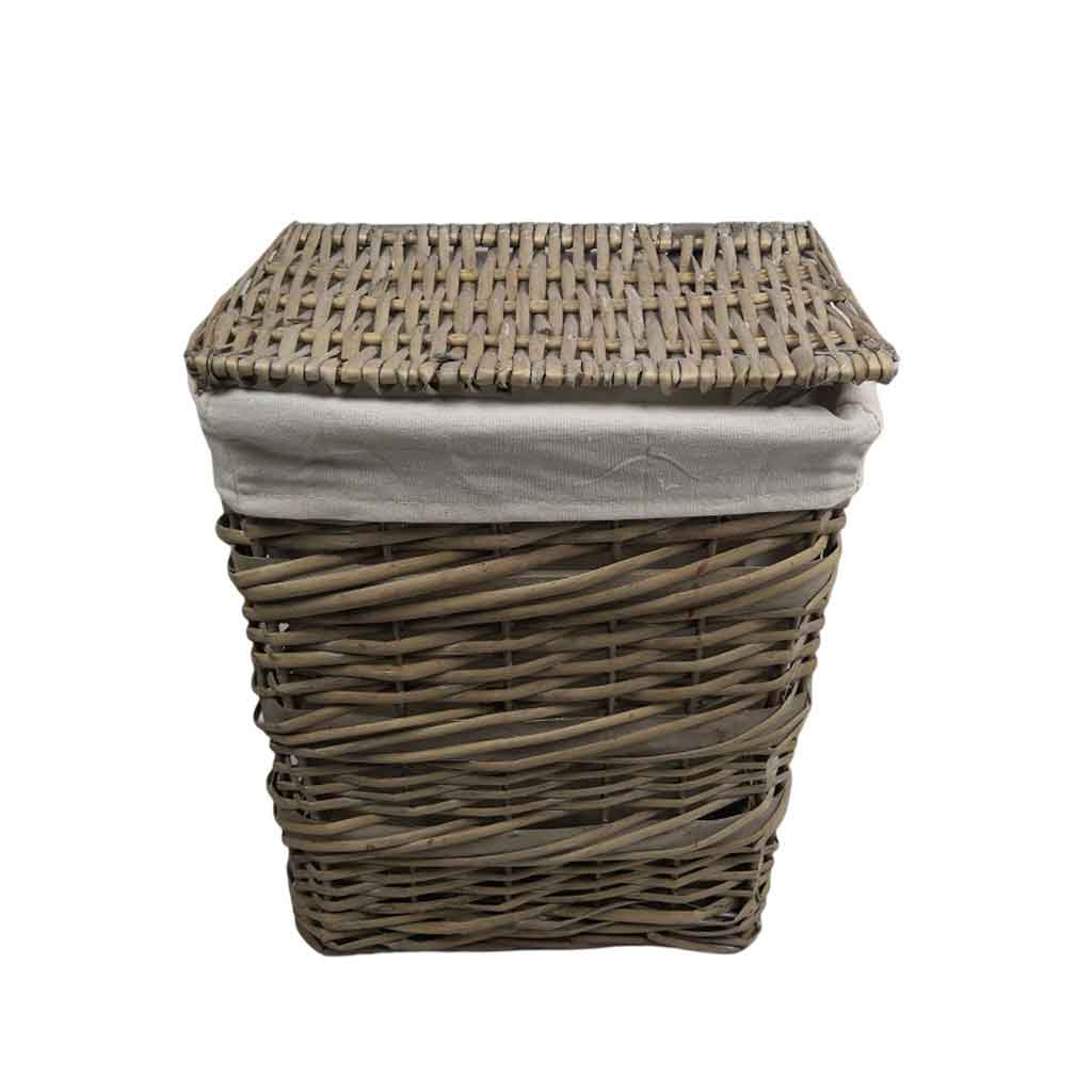 Cesta De Willow Para Ropa Con Tapa 31x21x40cm