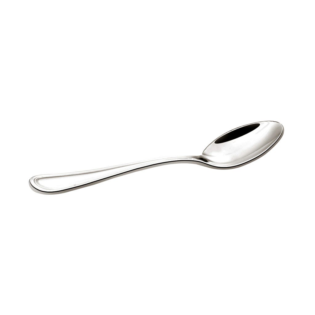 Cuchara de TE individual plateado con mango ovalado