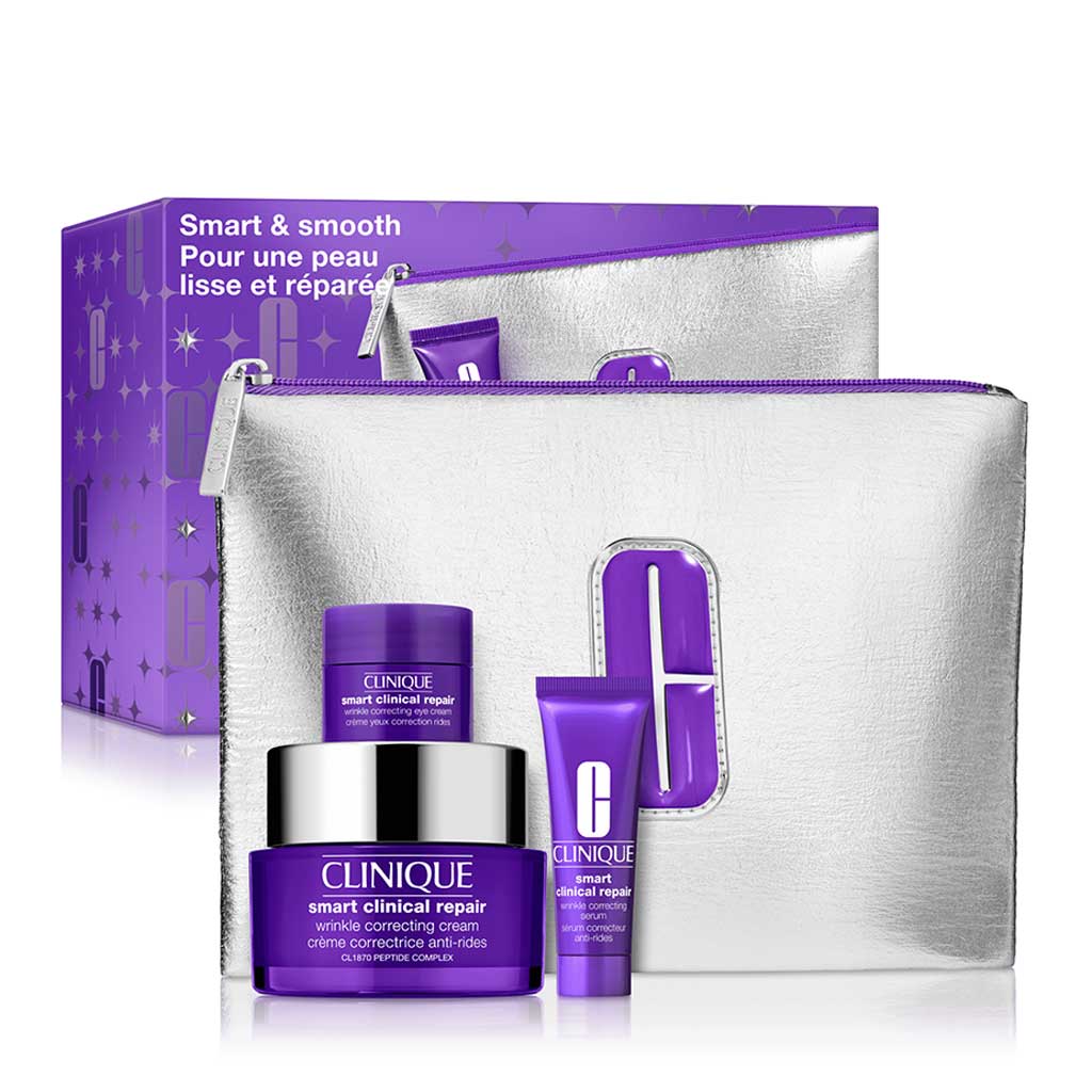 Clinique Set Tratamiento Antiedad Rostro Smart & Smooth Holiday