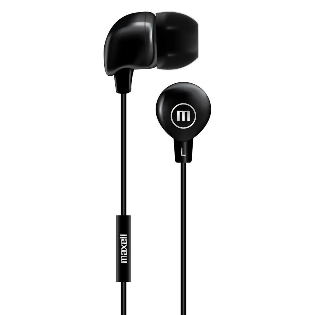 Audifonos Con Micrófono Negro Maxell