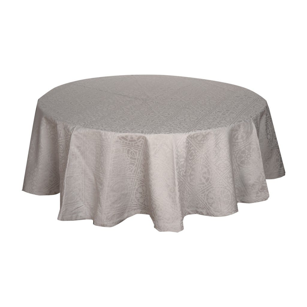 Mantel Redondo 230Cm Gris Claro