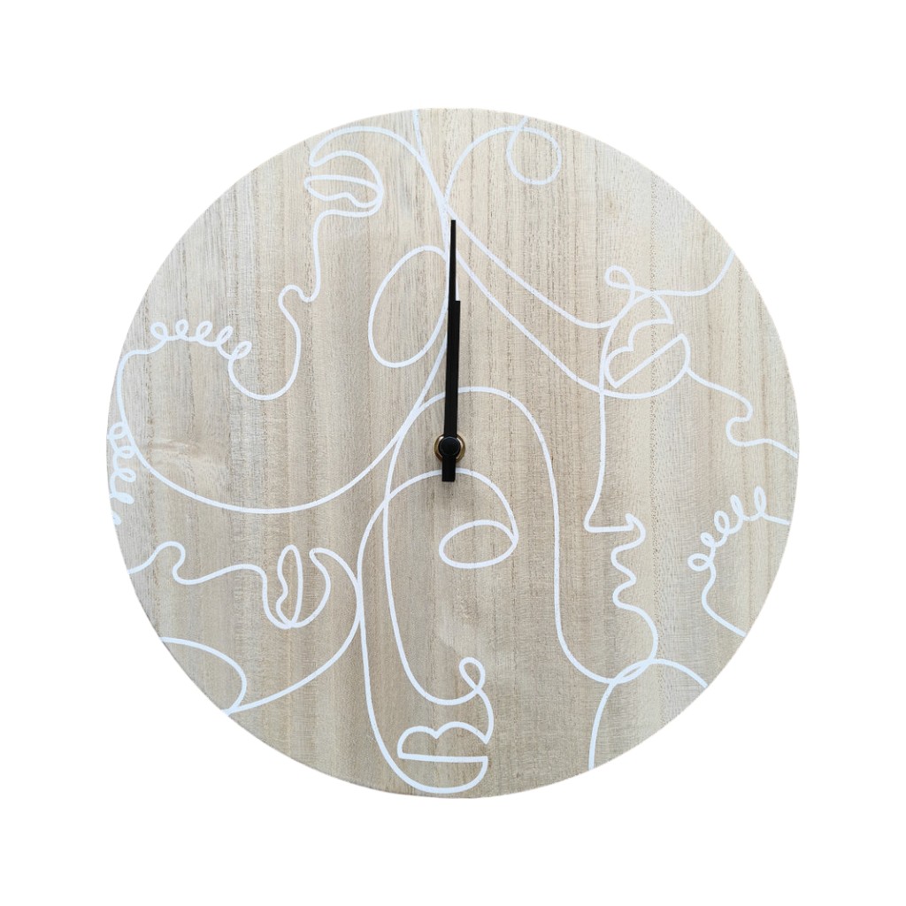 Reloj De Pared Con Diseños De Arte Lineal 30X4X30Cm