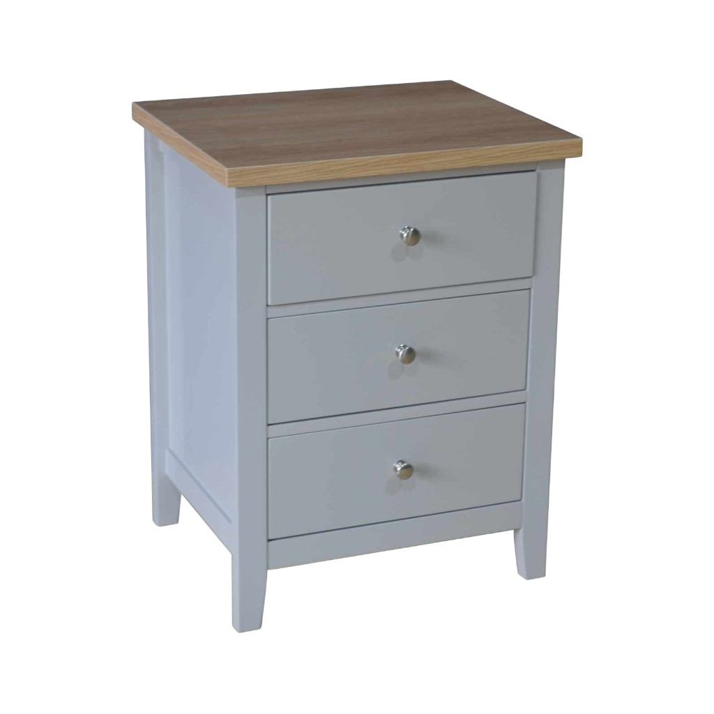 Cajonera Smile Natural/Gris De 3 Cajones 48X39.5X62.5Cm