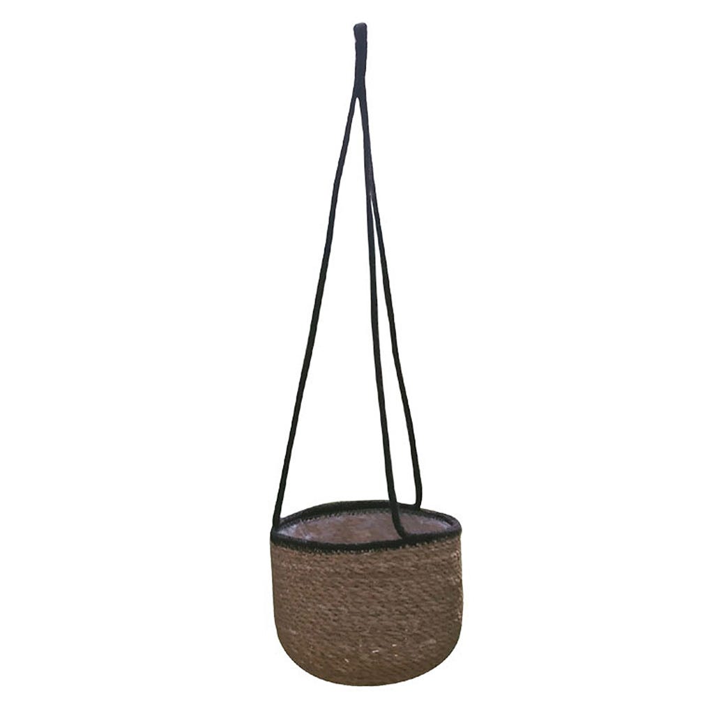 Cesta Colgante Para Plantas Marrón 23X18Cm