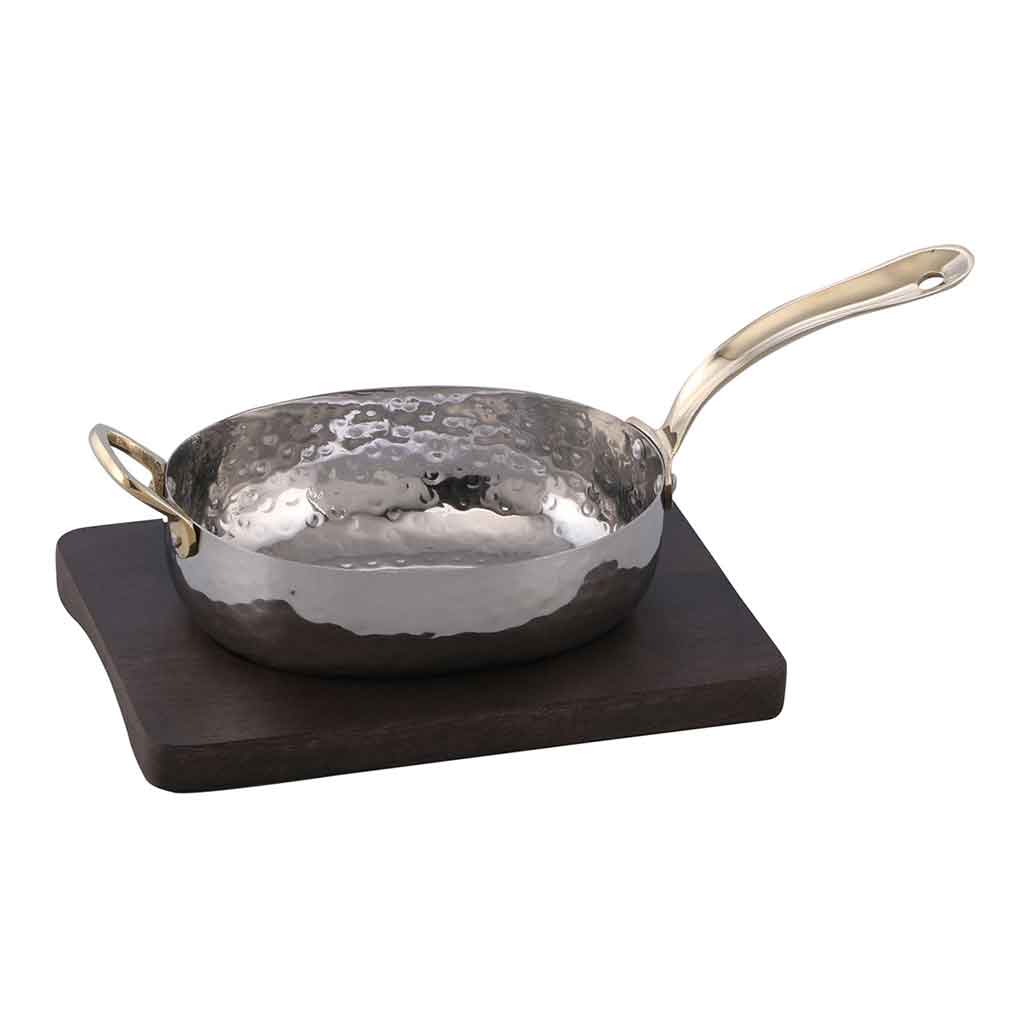 Sartén Con Bandeja De Madera 21X15Cm