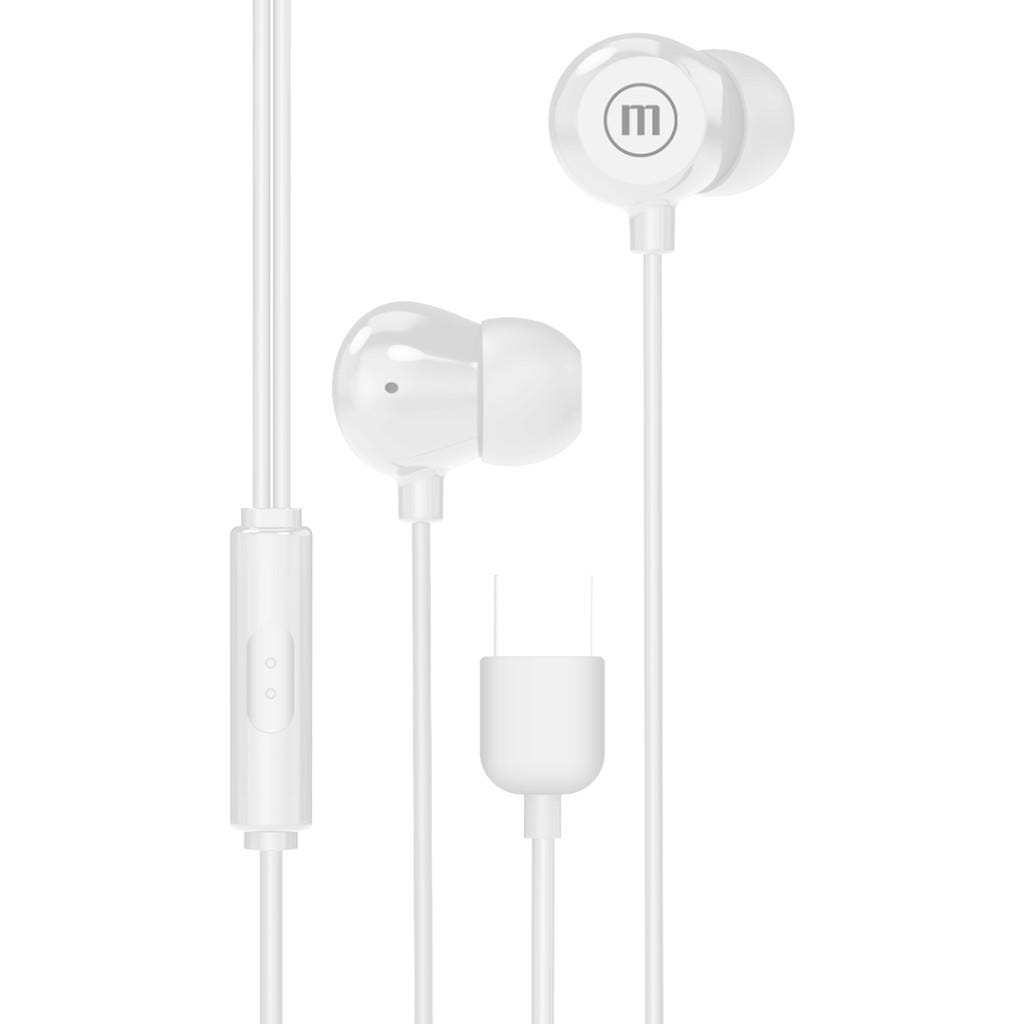 AUDÍFONOS MAXELL IN-BAX TIPO USB-C BLANCO