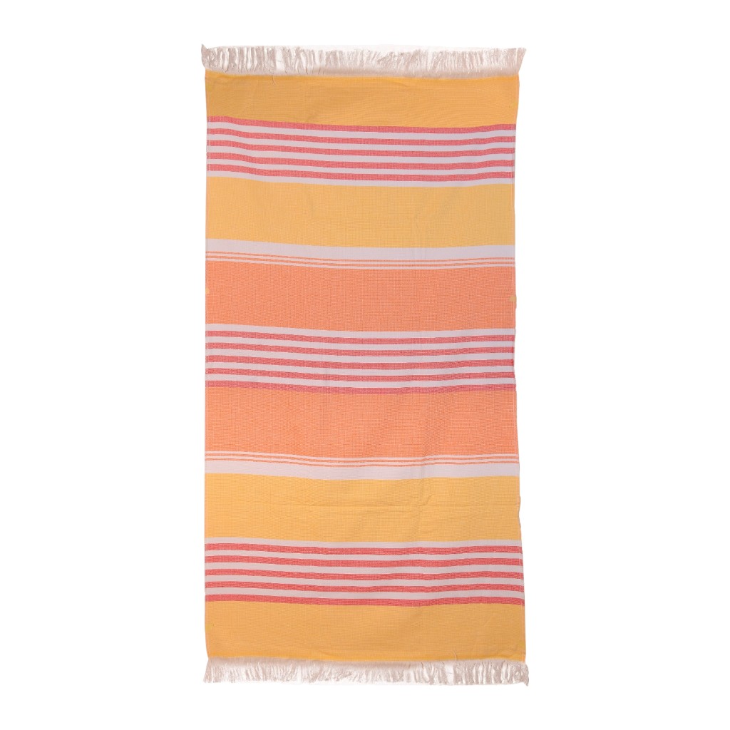 Toalla De Palaya Hamman Coral Con Rayas 160x80cm