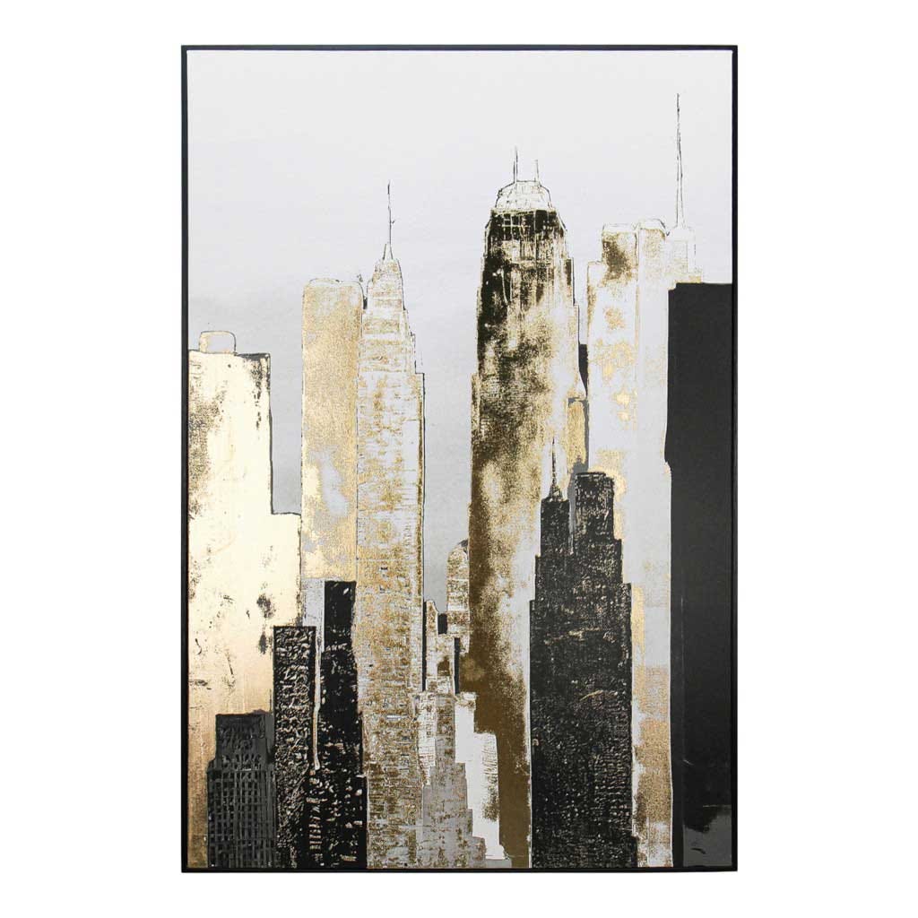 Cuadro Abstracto De Edificios 60x90x3cm