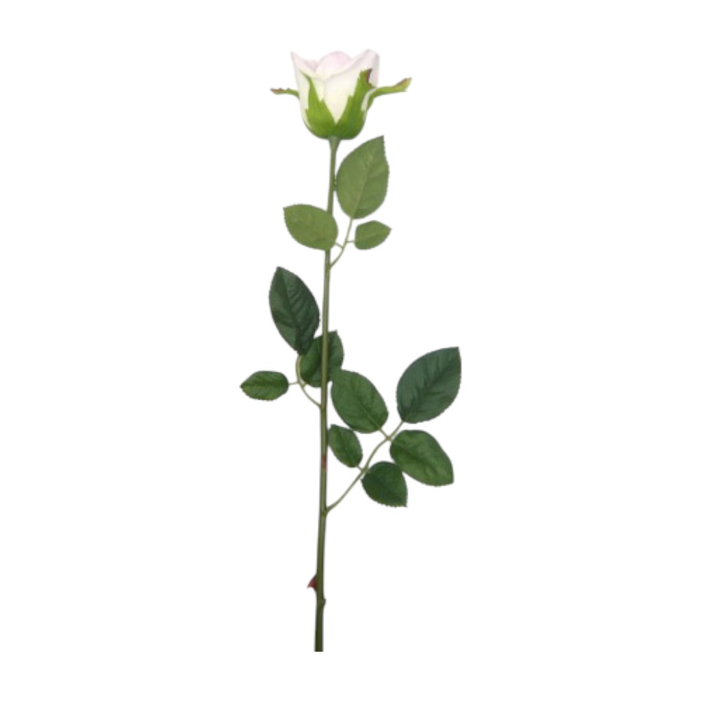 Capullo De Rosa Blanco Artificial 74 Cm