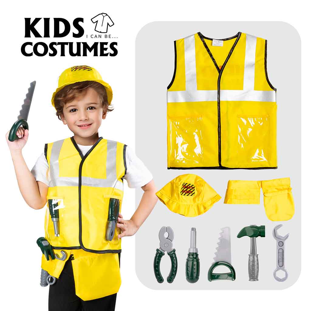 Disfraz Infantil De Construción Con Accesorios