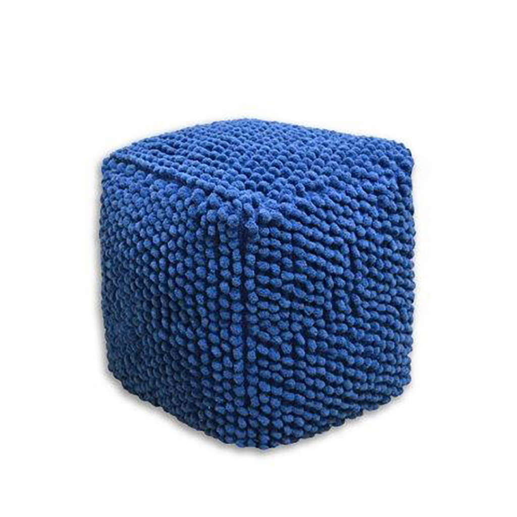 Decorativo Puff Cuadrado Azul