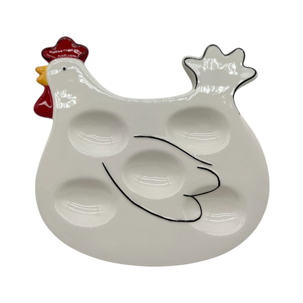 Bandeja Para Huevos Con Forma De Gallina 20X19Cm