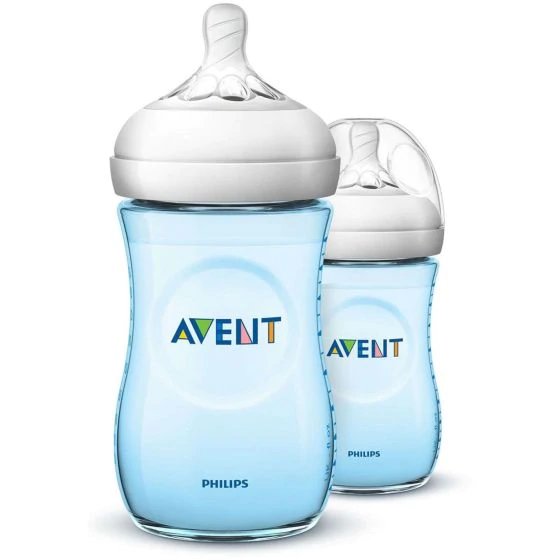 Biberones Avent 260 ML Azul 2 Piezas