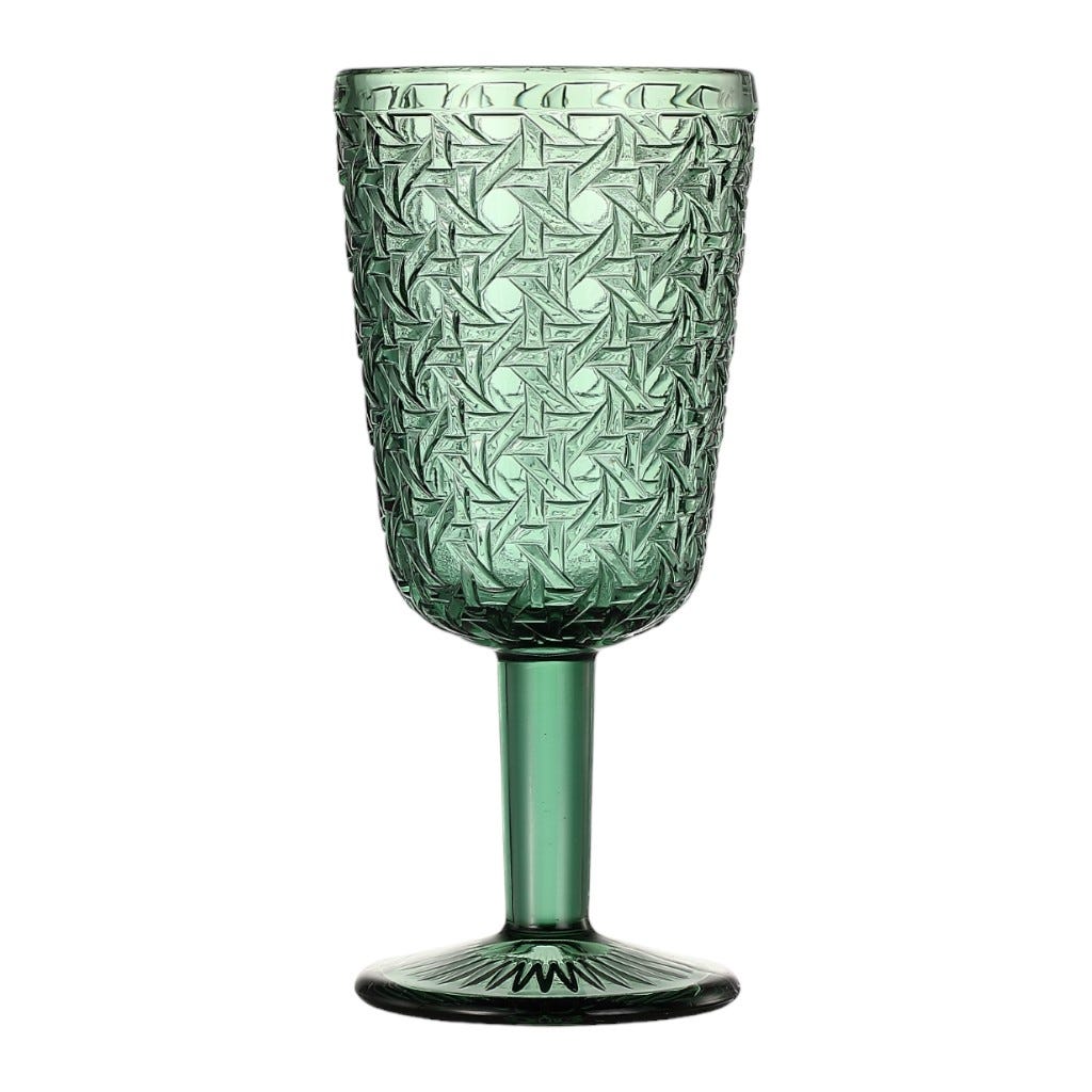 Copa De Vino Color Verde 10Oz