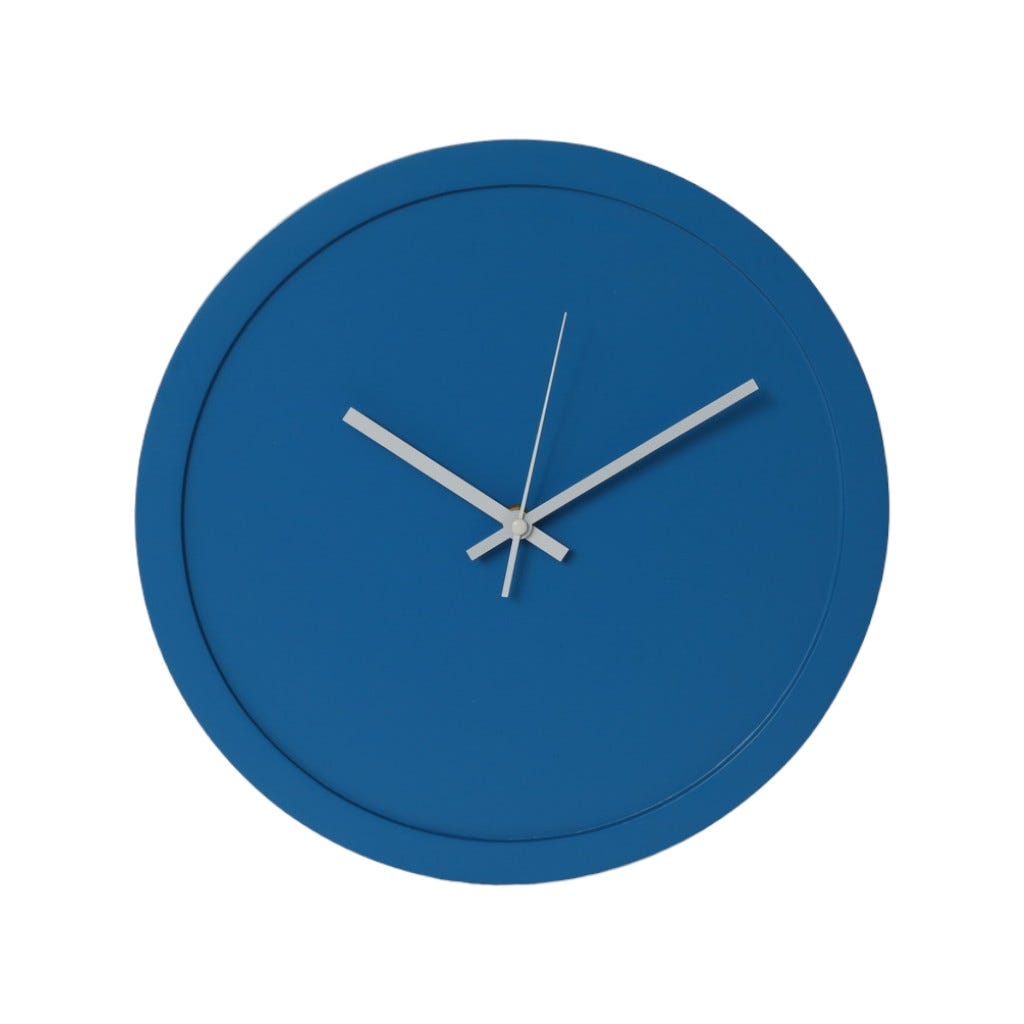 Reloj Azul De Pared 33X4Cm