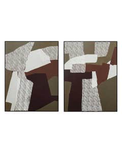 Cuadro Decorativo Abstracto De Medios Mixtos Surtido 60x80x3.5cm