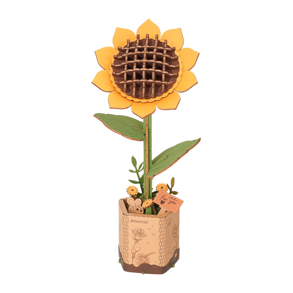Rompecabezas 3D De Girasol De Madera Robotime