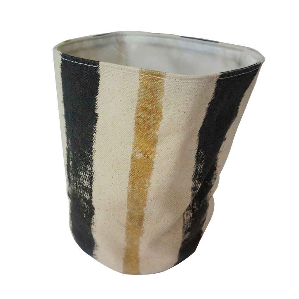 CESTA DE ALGODÓN CON ESTAMPADO RAYADO