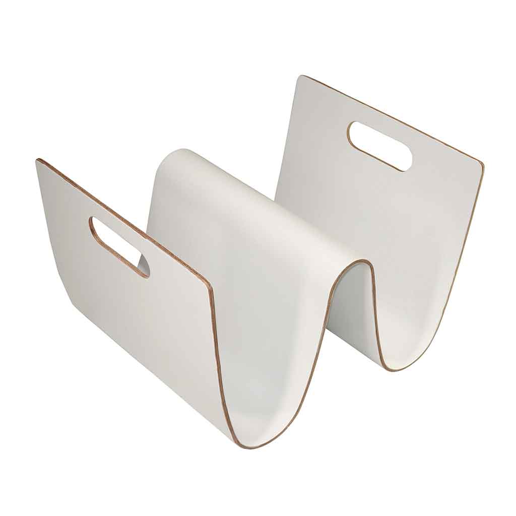 Revistero Blanco De Madera 36X25X20Cm