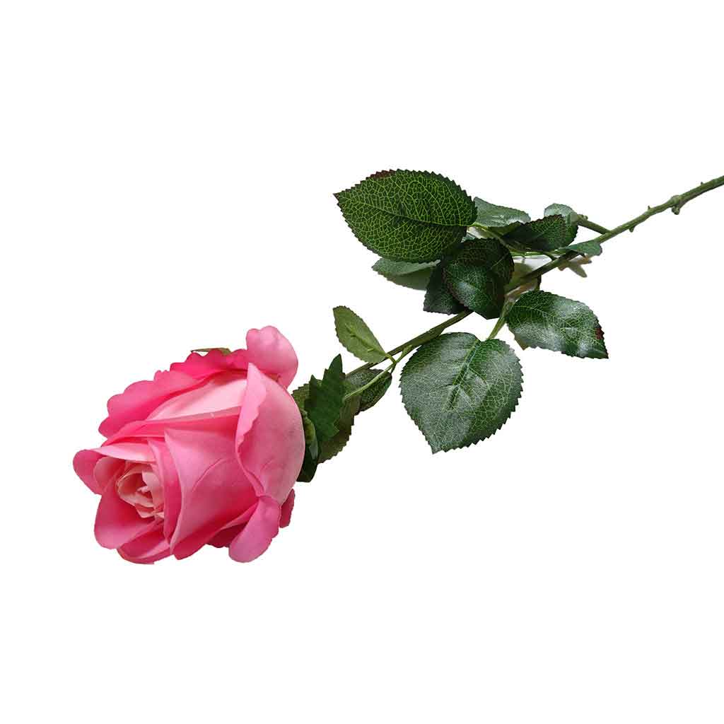 Flor Artificial Brote De Rosa Rosada 74Cm