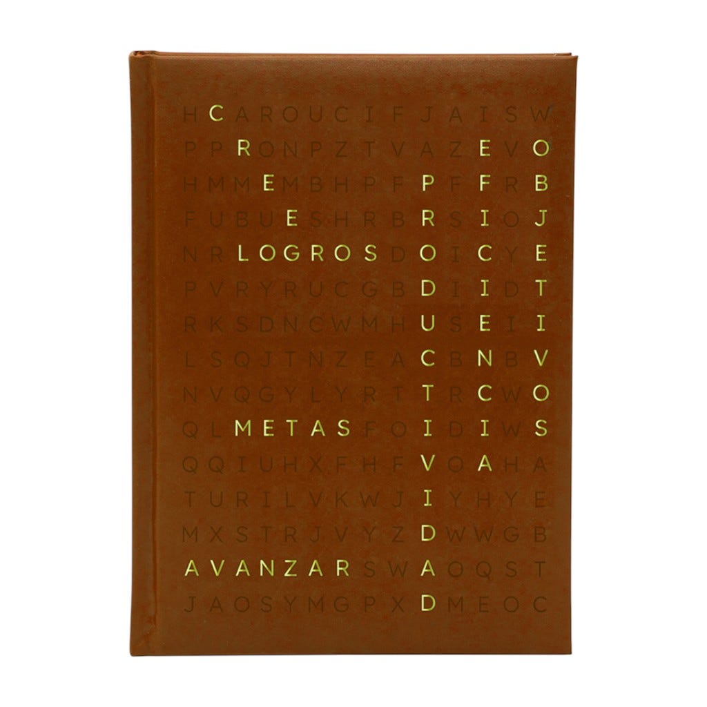 Agenda Marrón Diseño Sopa De Letras
