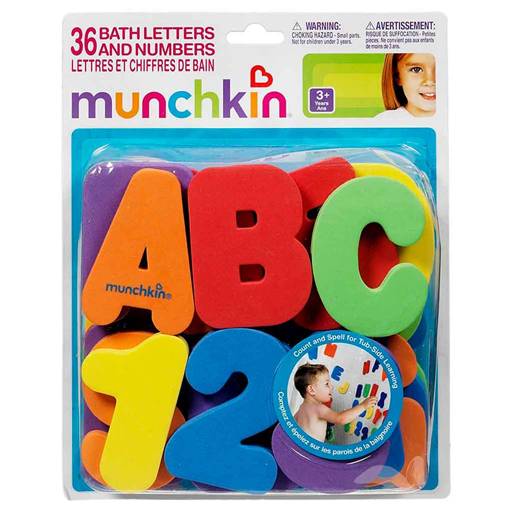 JUGUETE DE BAÑO LETRAS Y NÚMEROS MUNCHKIN