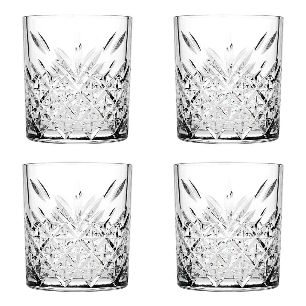 Set 4Pzs De Vasod De Whisky Timeless 345Ml Pasabahce