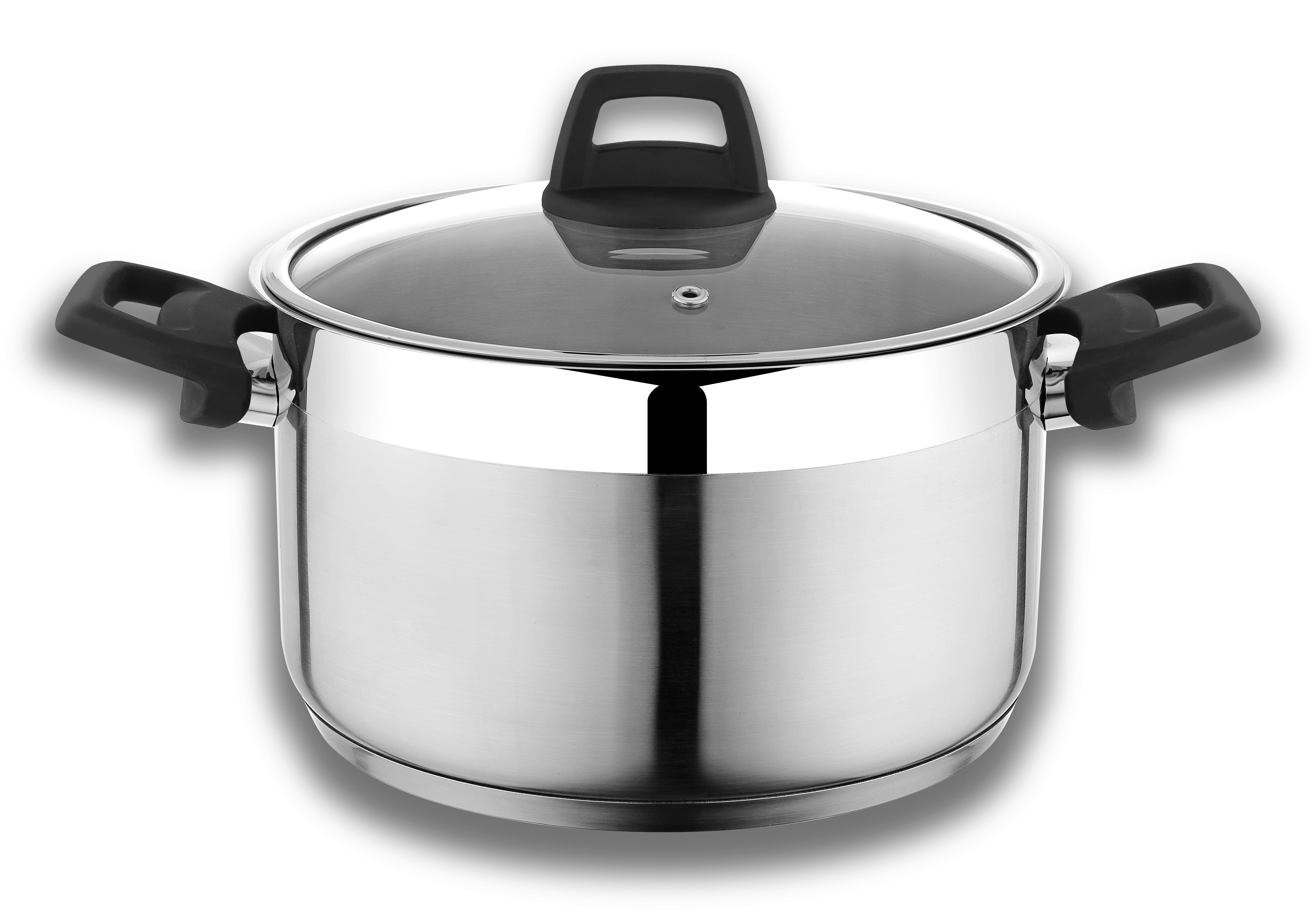 Olla con tapa de metal negro Harmony 26x16