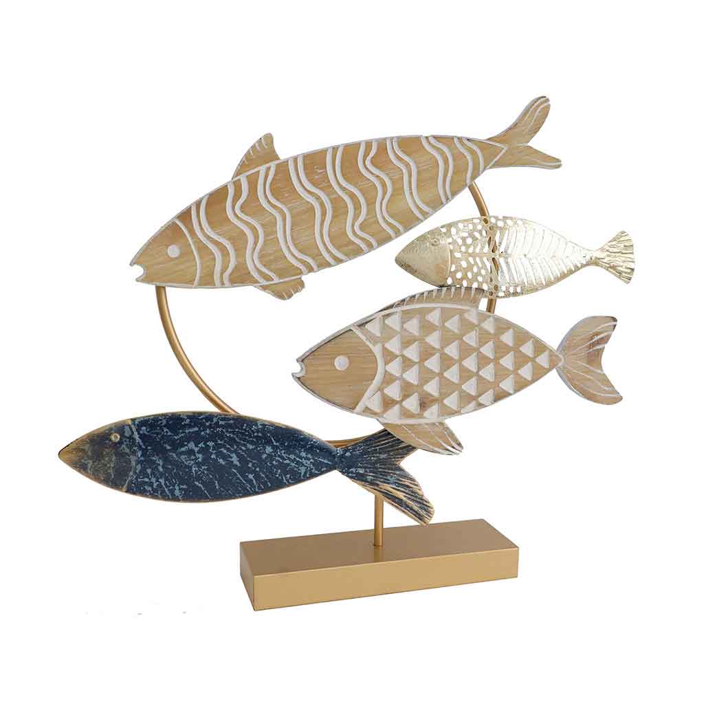 Adorno decorativo con diseño de peces