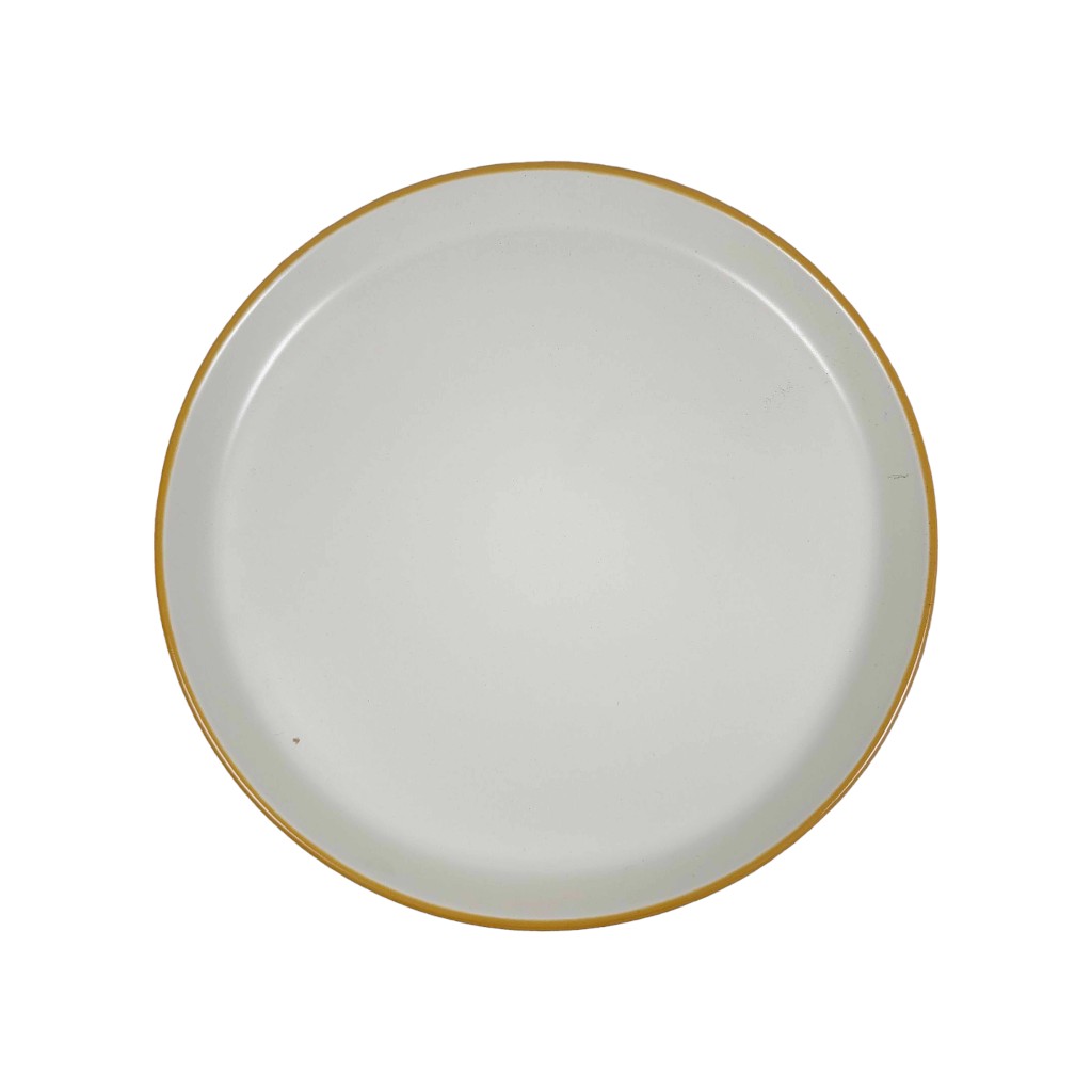 Plato De Cenar Con Bordes Amarillo 28Cm