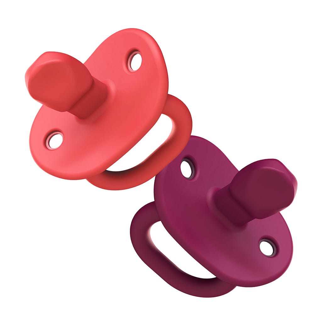 Juego De Chupetes Rosa (2 Piezas)