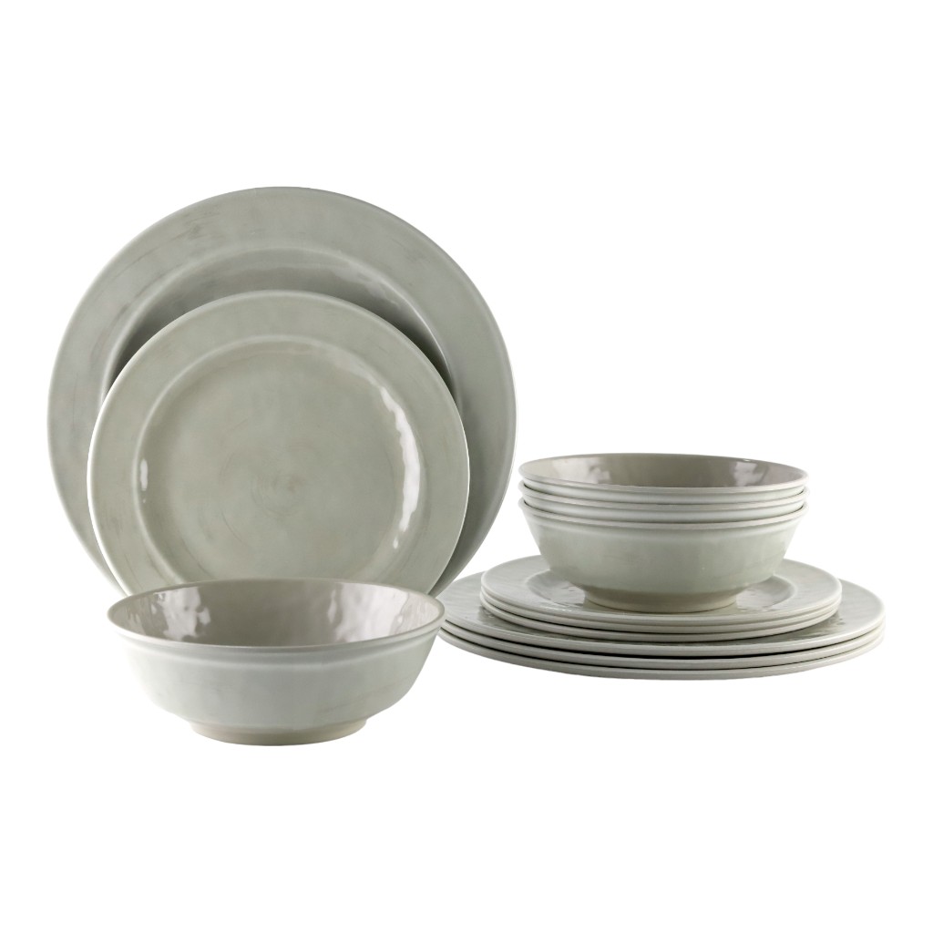 Set De Vajilla Gris 12Pzs