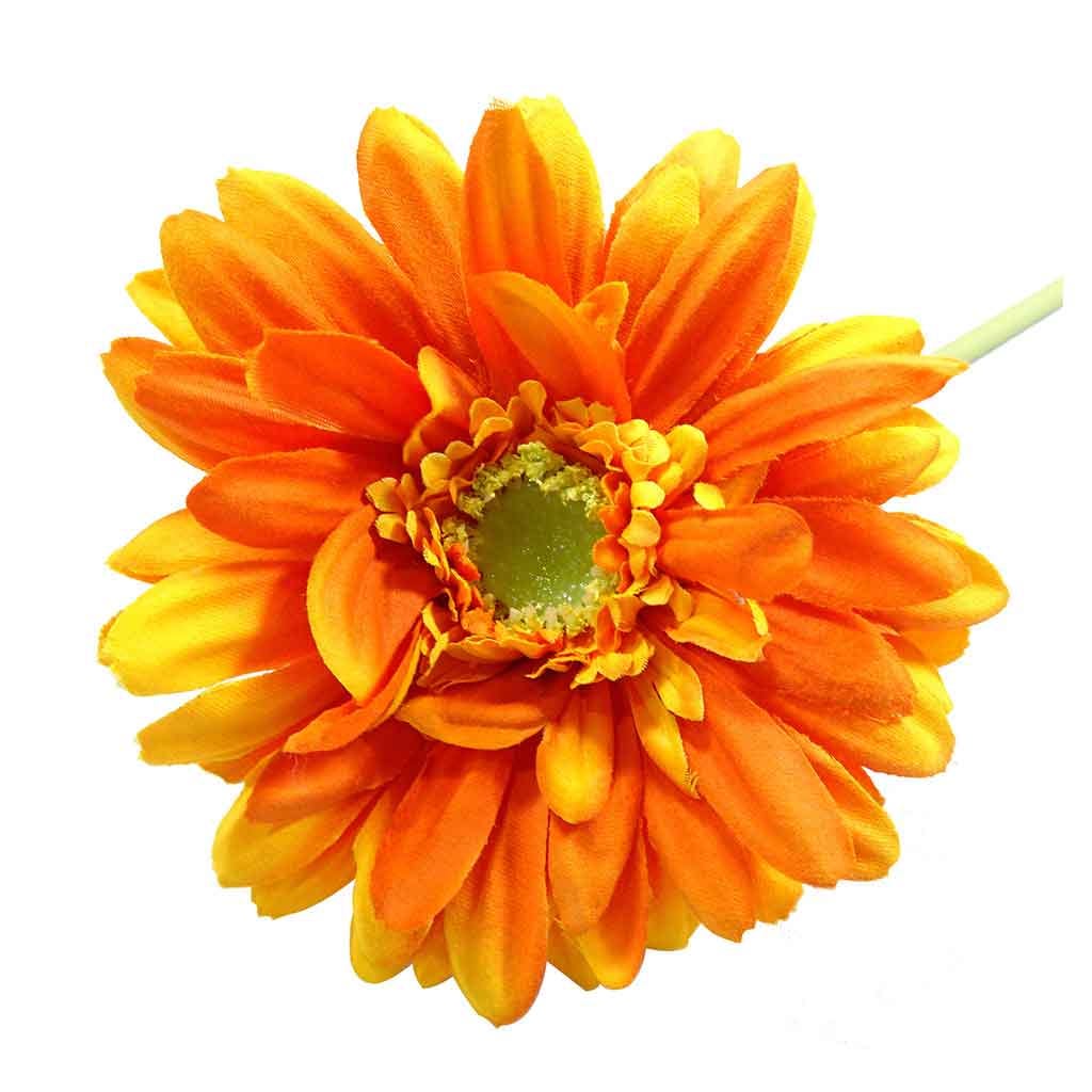 Flor Artificial De Gerbera Anaranjada 47Cm