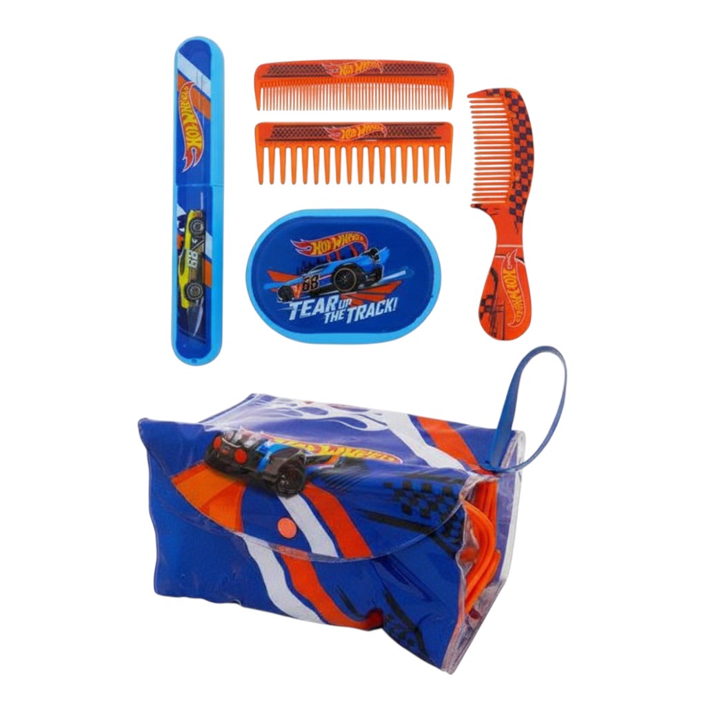 Bolsa Con Accesorios Para Cabello De Hotwheels 18x10cm